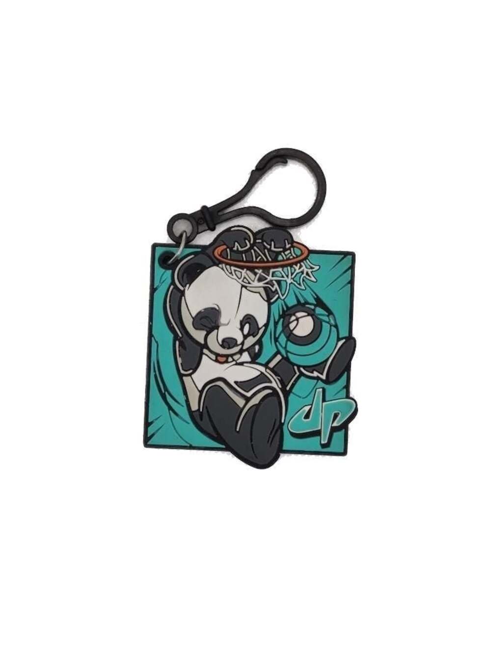 Dude Perfect Basketball Panda Rubber Keychain Bag Clip